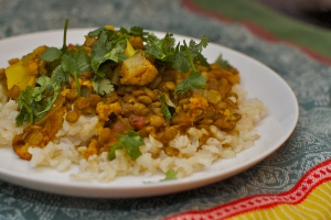 Red Lentil Dal with Cauliflower