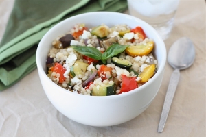 Israeli Couscous Salad with Roasted Vegetables 